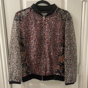 Zara Sheer Floral Jacket
